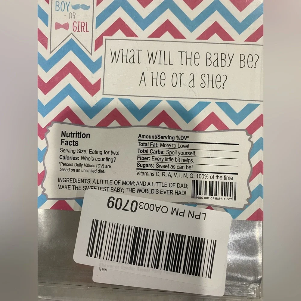 Gender Reveal Candy Bar Wrappers party favors